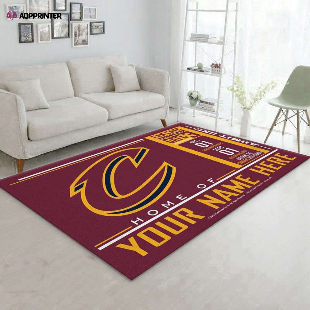 cleveland cavaliers rug living room floor decor fan gifts