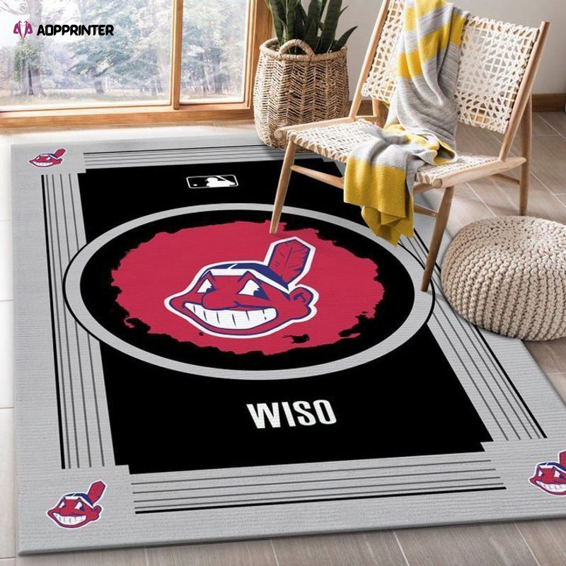 cleveland indians rug living room floor decor fan gifts 27