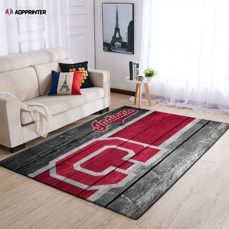 cleveland indians rug living room floor decor fan gifts 30