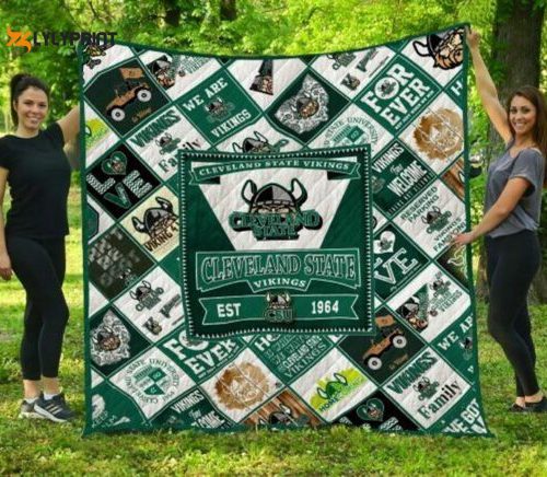 cleveland state quilt blanket 1e 500x436 1