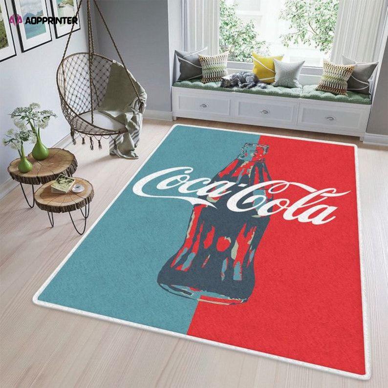 coca cola rug living room floor decor fan gifts 3