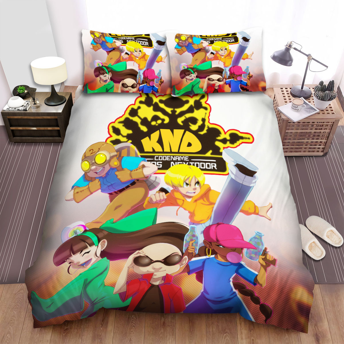 codename kids next door in animated art bed sheets spread duvet cover bedding sets jeznr