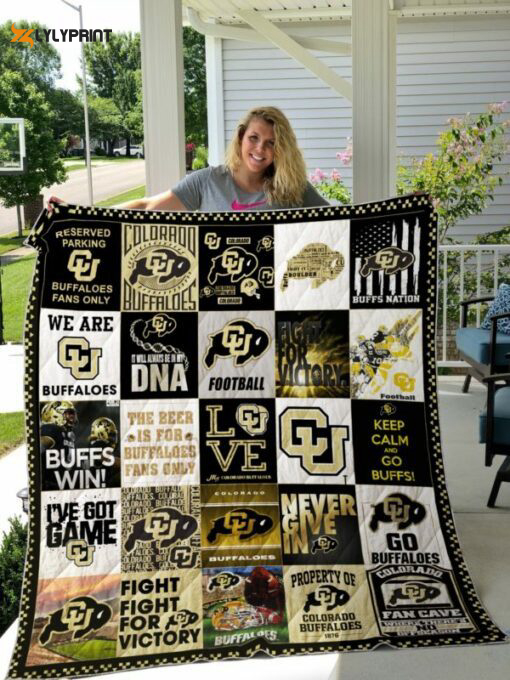 colorado buffaloes 4 quilt blanket for fans home decor gift 1