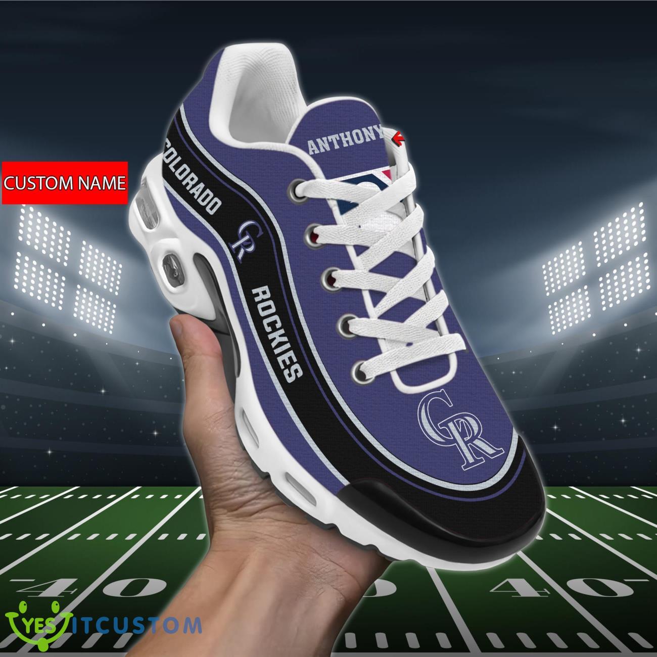 colorado rockies mlb air cushion sports shoes custom name for fans