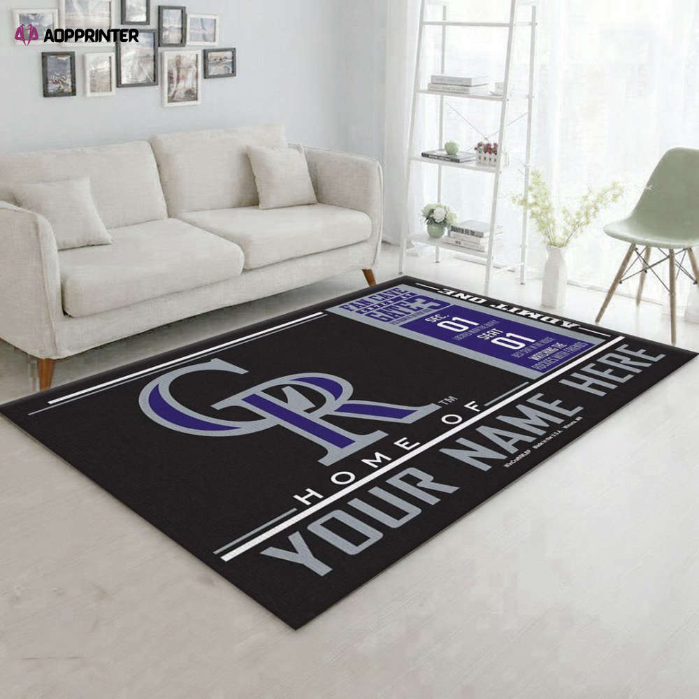 colorado rockies rug living room floor decor fan gifts 12