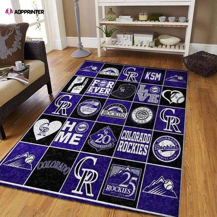 colorado rockies rug living room floor decor fan gifts 21