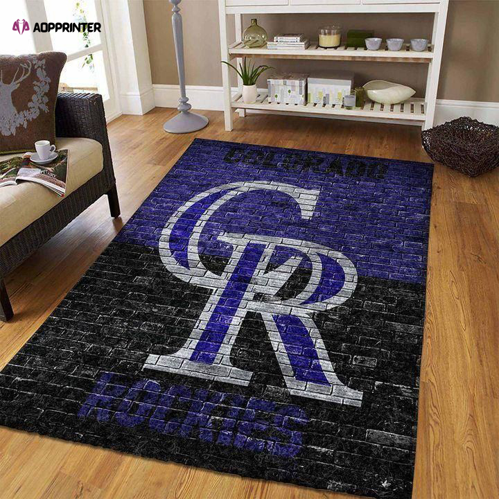 colorado rockies rug living room floor decor fan gifts 33