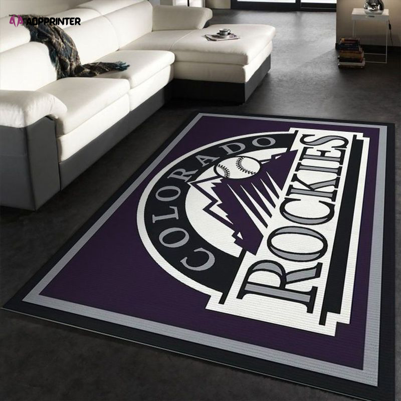 colorado rockies rug living room floor decor fan gifts 60