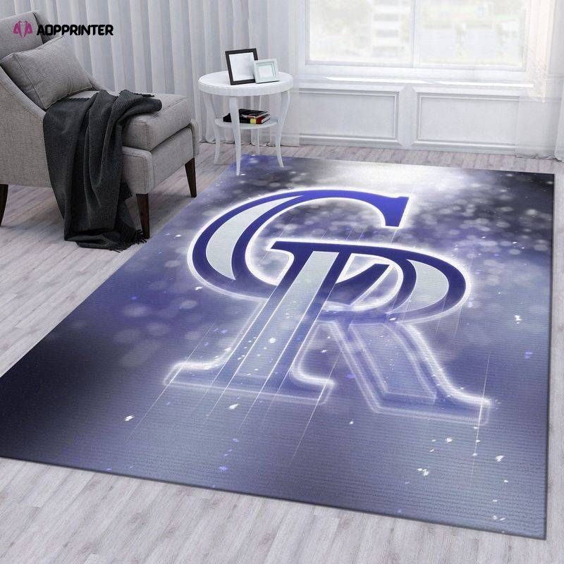 colorado rockies rug living room floor decor fan gifts