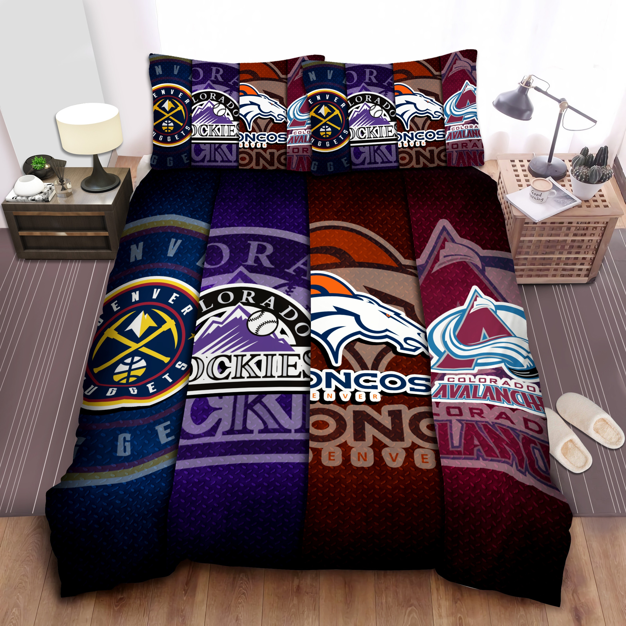 colorado sports teams bedding sets duvet cover bed sheet spread gs5ny