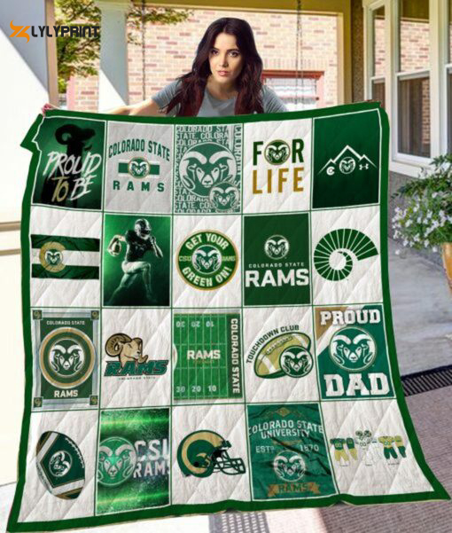 colorado state rams quilt blanket for fans home decor gift 2