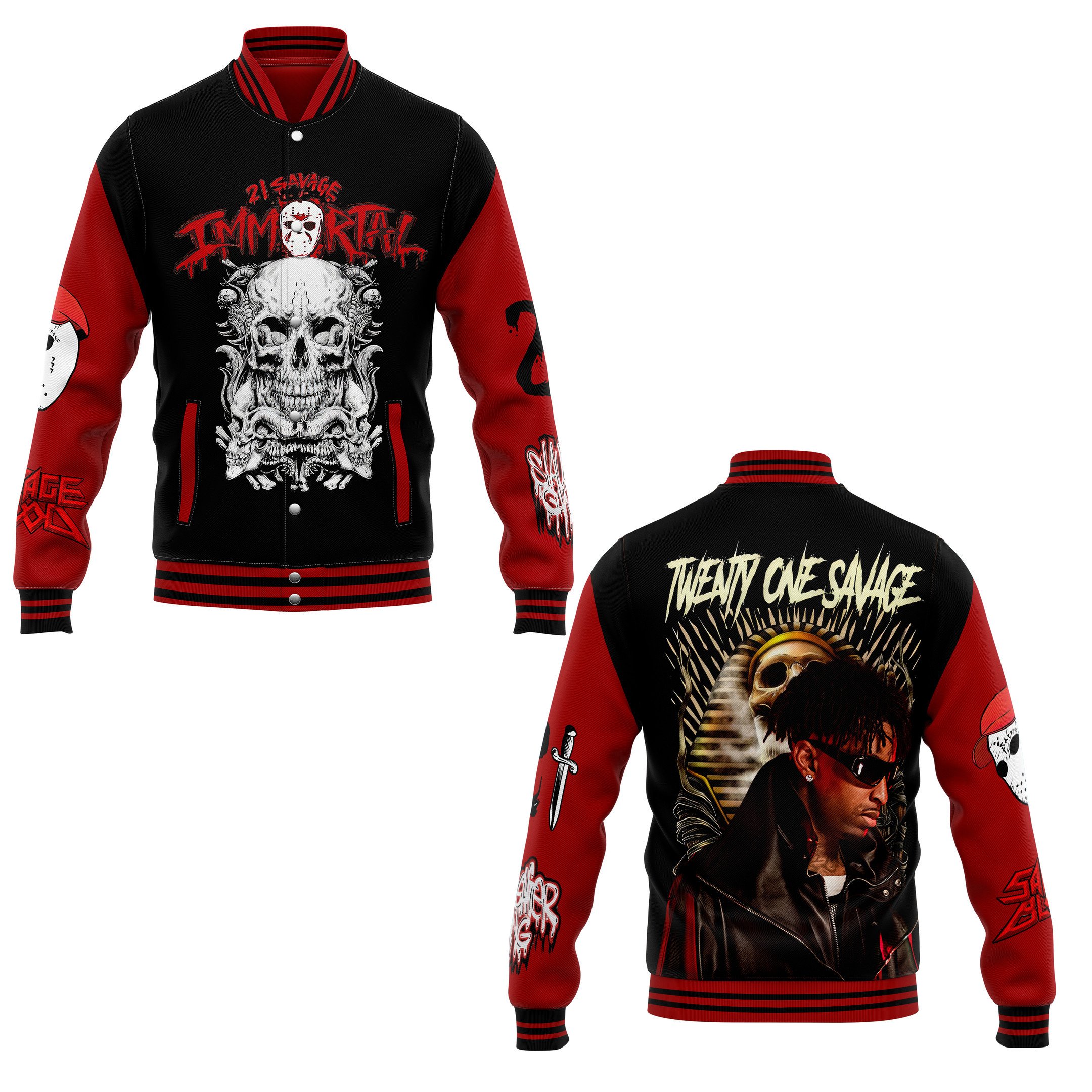 comfimerch 21 savage new bomber baseball jacket for fan 94gcz