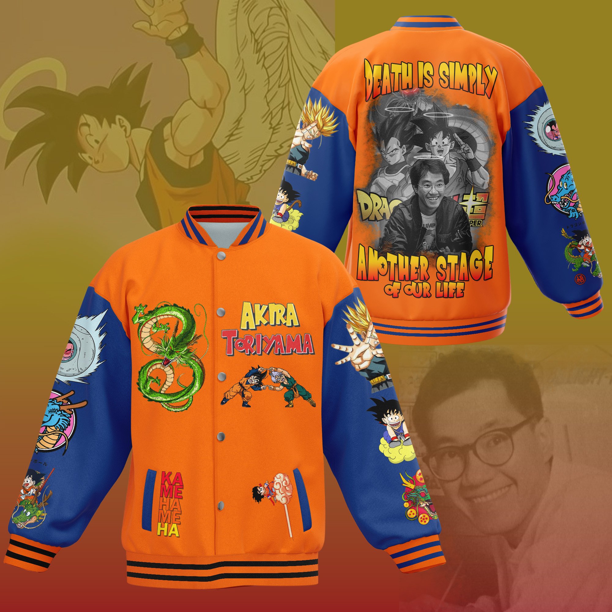 comfimerch akira toriyama dragon ball new bomber baseball jacket for fan wyknq