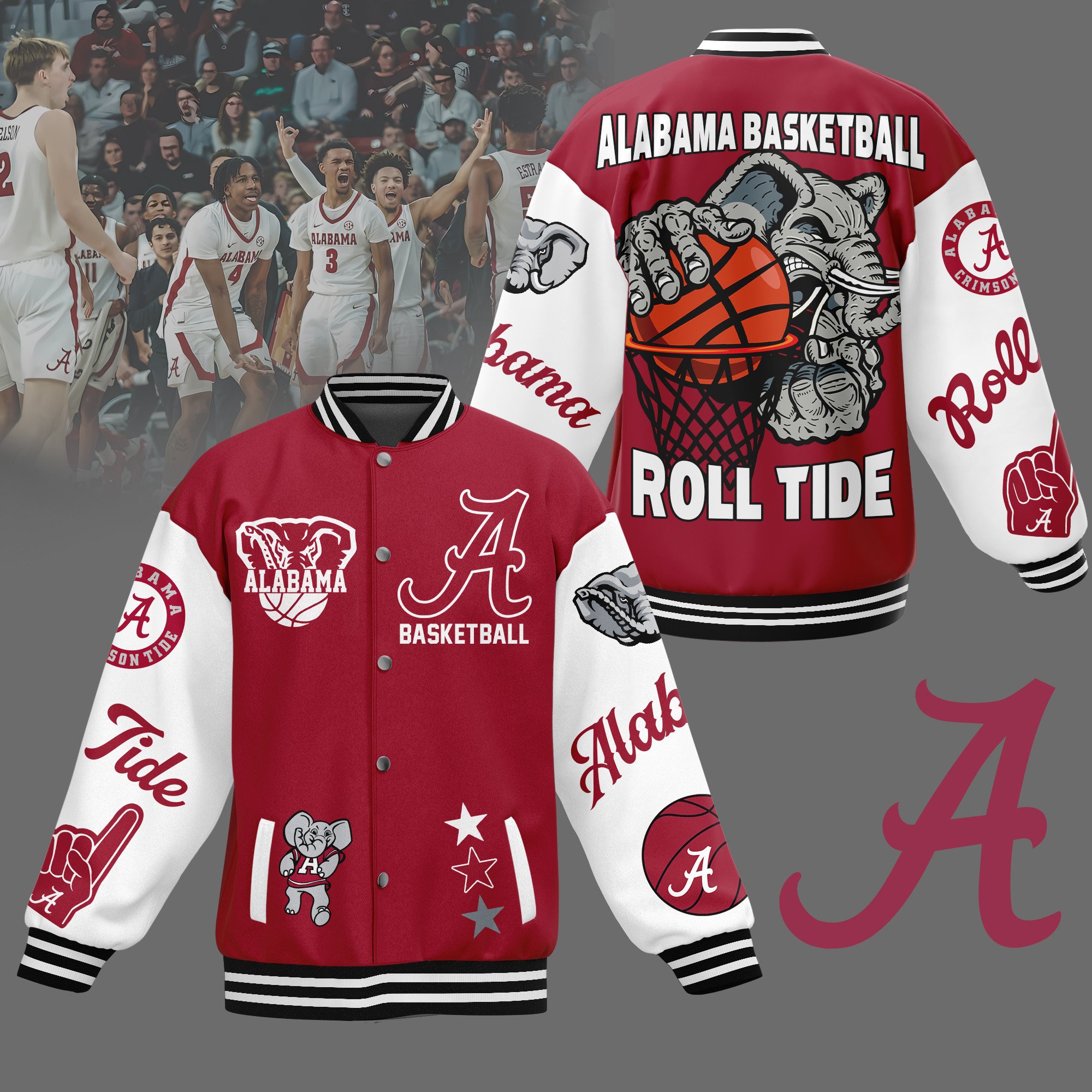 comfimerch alabama crimson tide ncaa new bomber baseball jacket for fan vzhxg