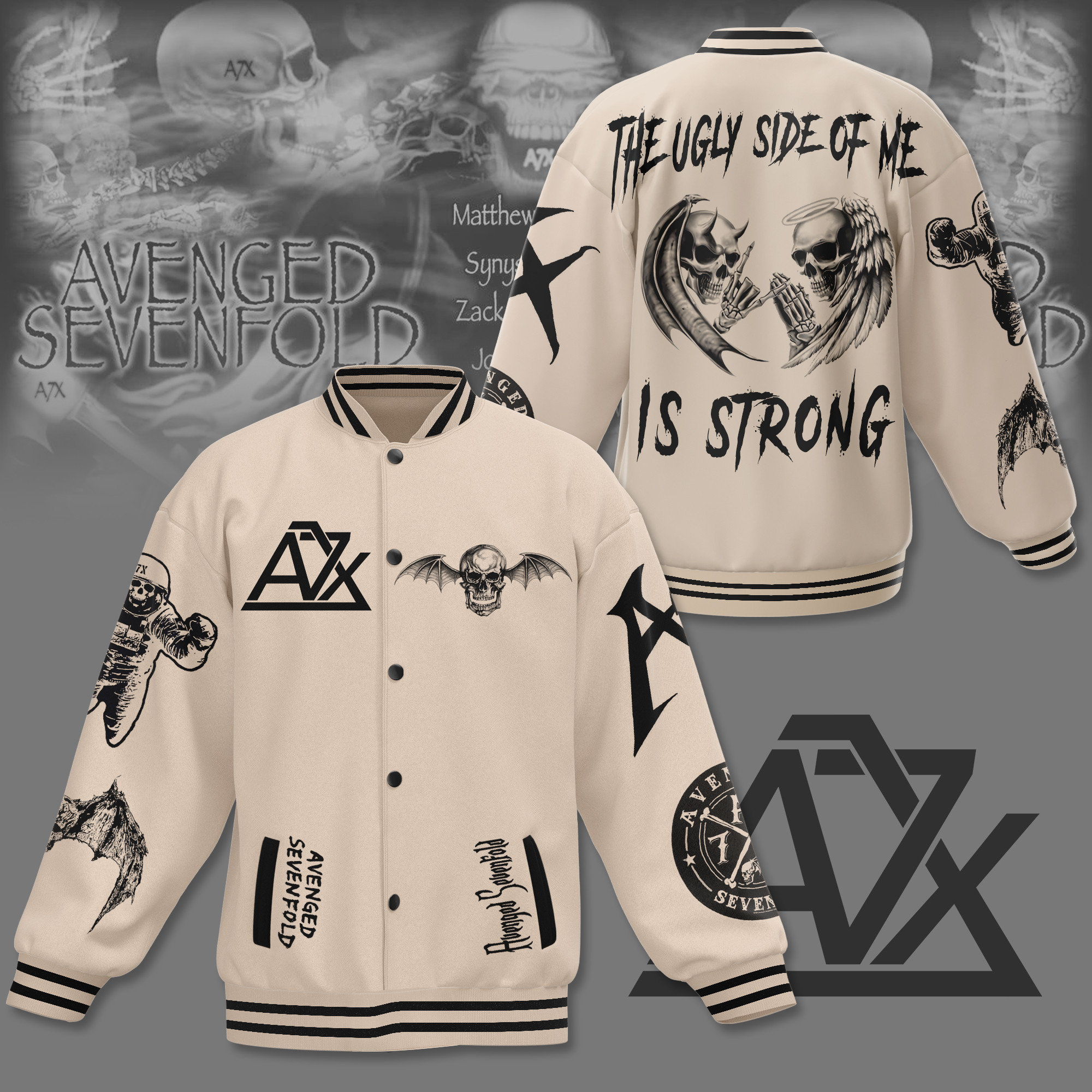 comfimerch avenged sevenfold new bomber baseball jacket for fan rdl5x