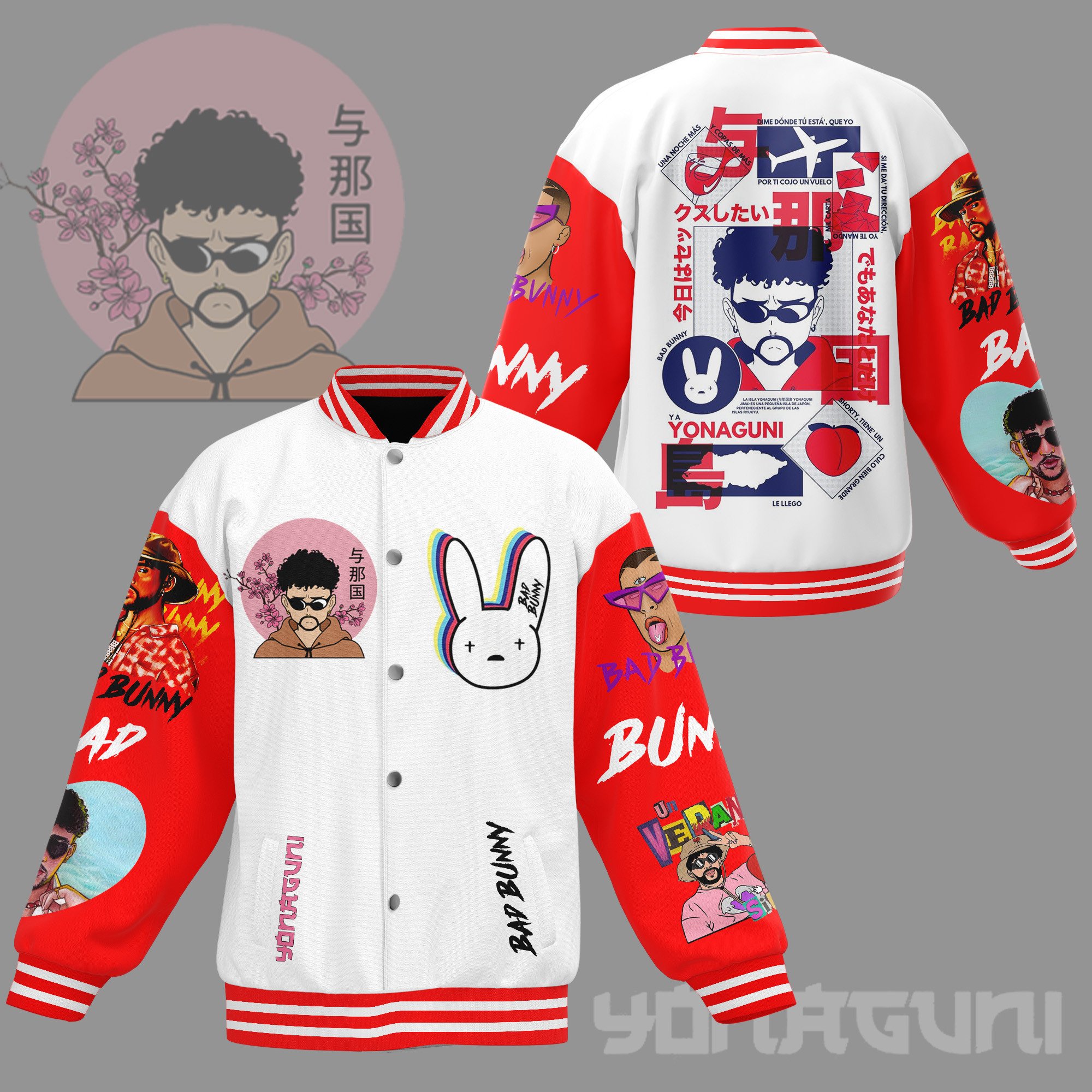 comfimerch bad bunny new bomber baseball jacket for fan qensy