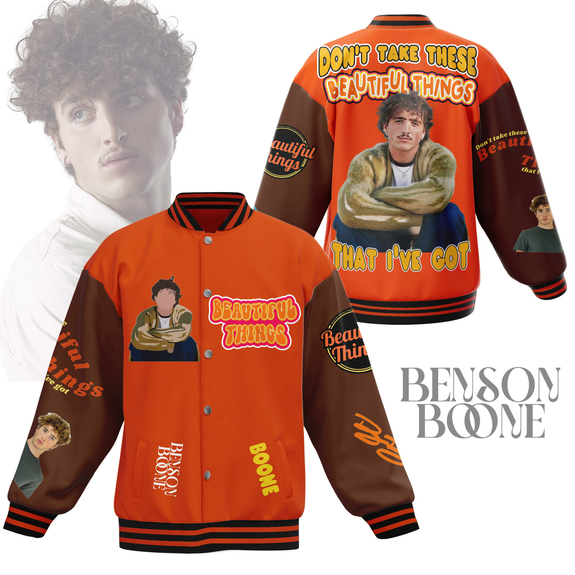 comfimerch benson boone new bomber baseball jacket for fan jtmp3