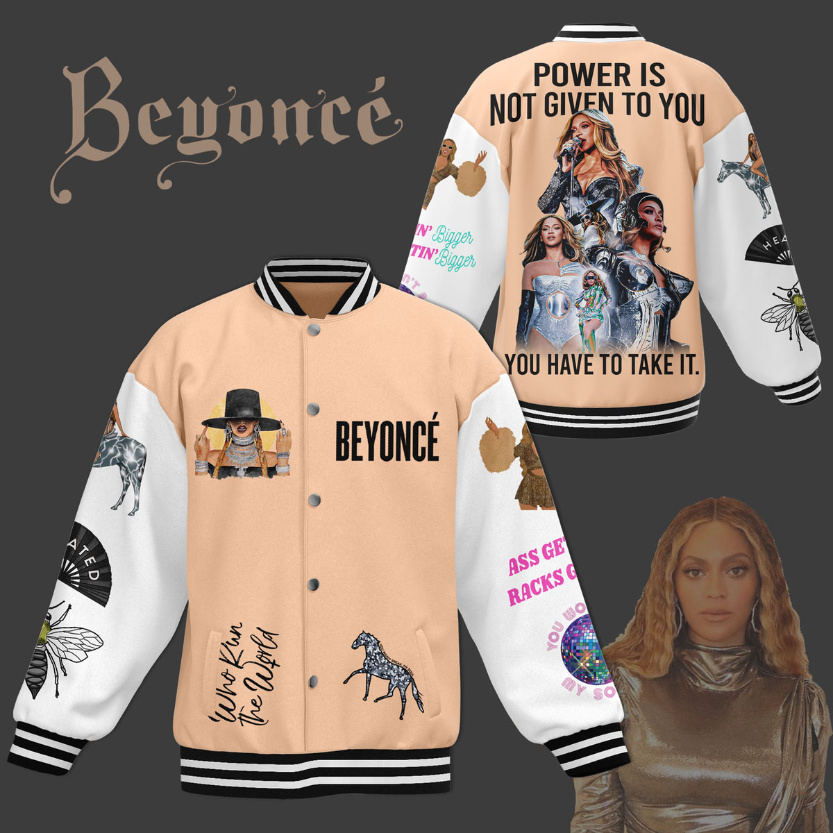 comfimerch beyonce new bomber baseball jacket for fan r4yln