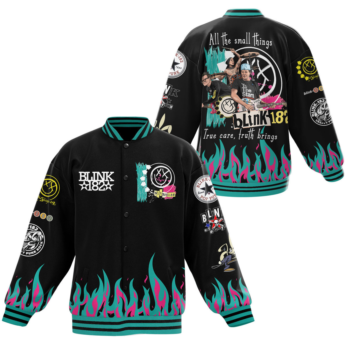 comfimerch blink 182 new bomber baseball jacket for fan bl6ws