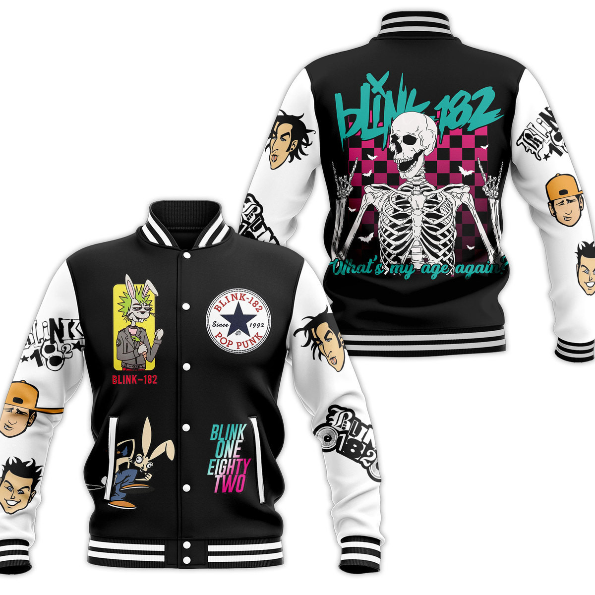 comfimerch blink 182 new bomber baseball jacket for fan i6765