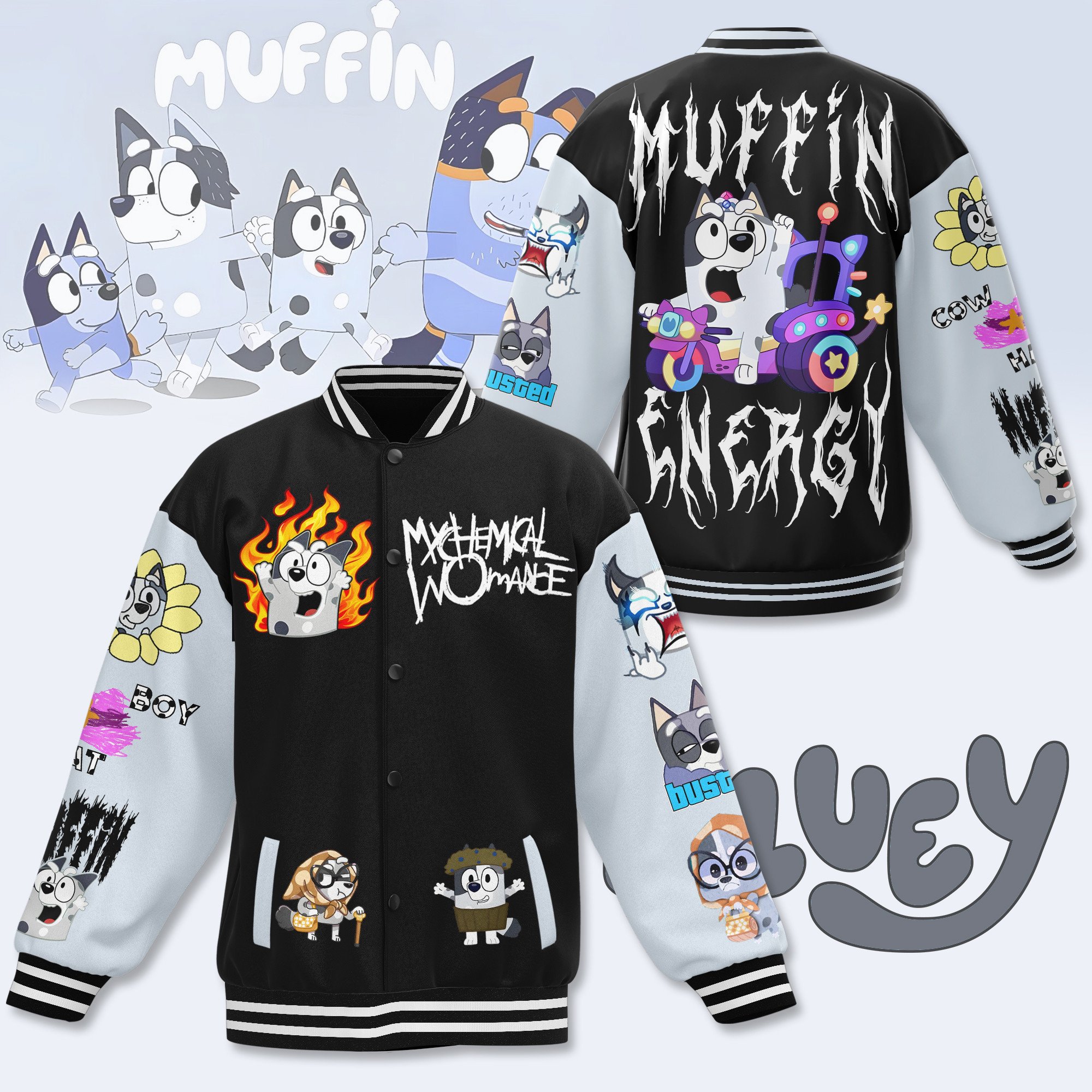 comfimerch bluey new bomber baseball jacket for fan ytvnj