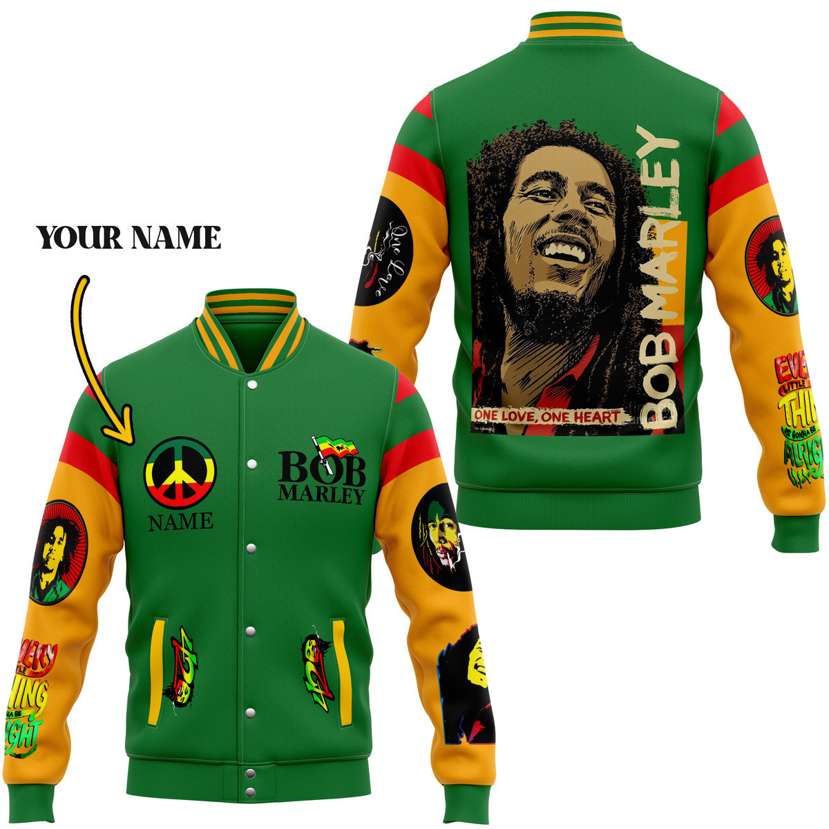 comfimerch bob marley new bomber baseball jacket for fan icqvm