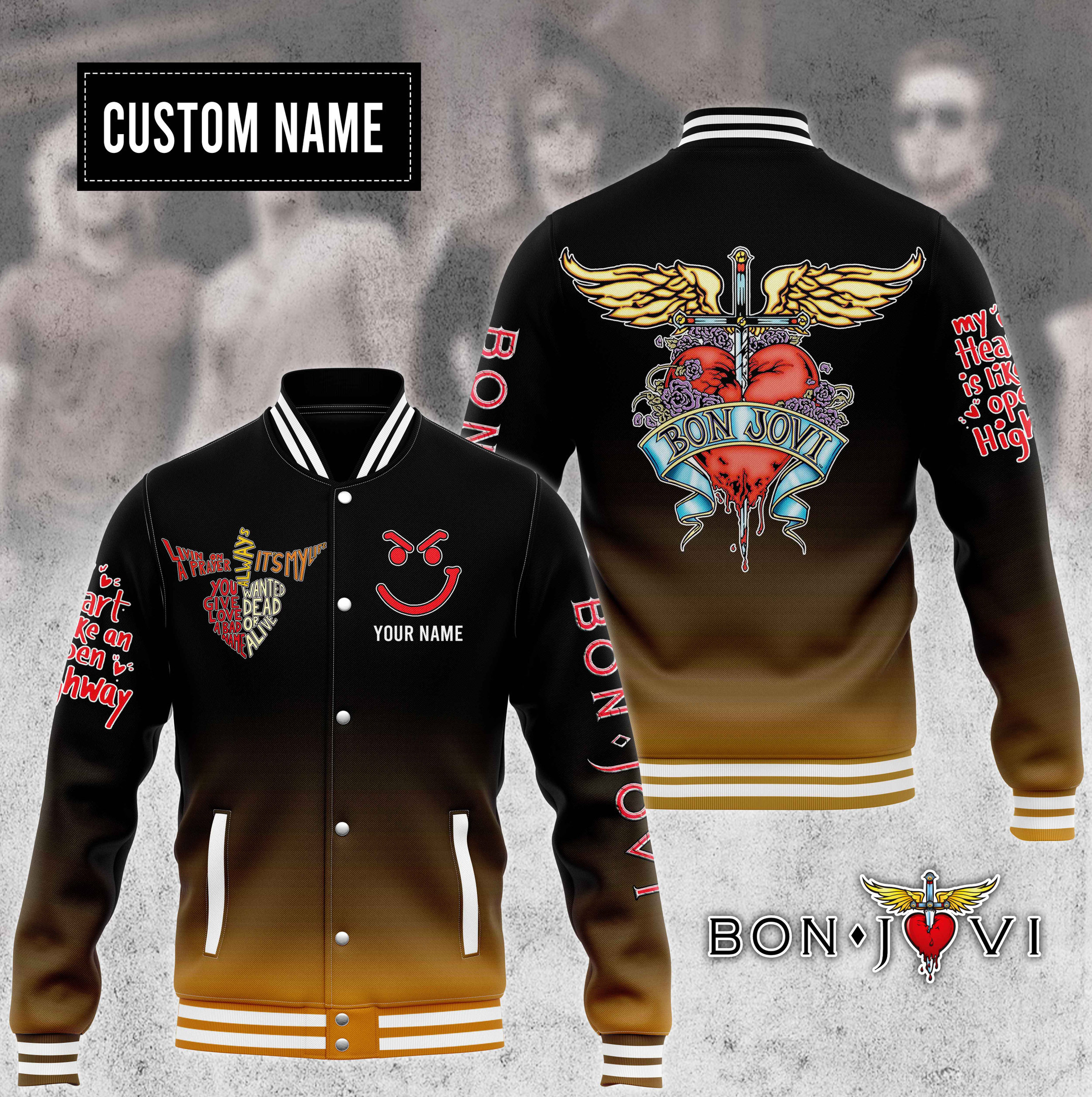 comfimerch bon jovi new bomber baseball jacket for fan 1dmku