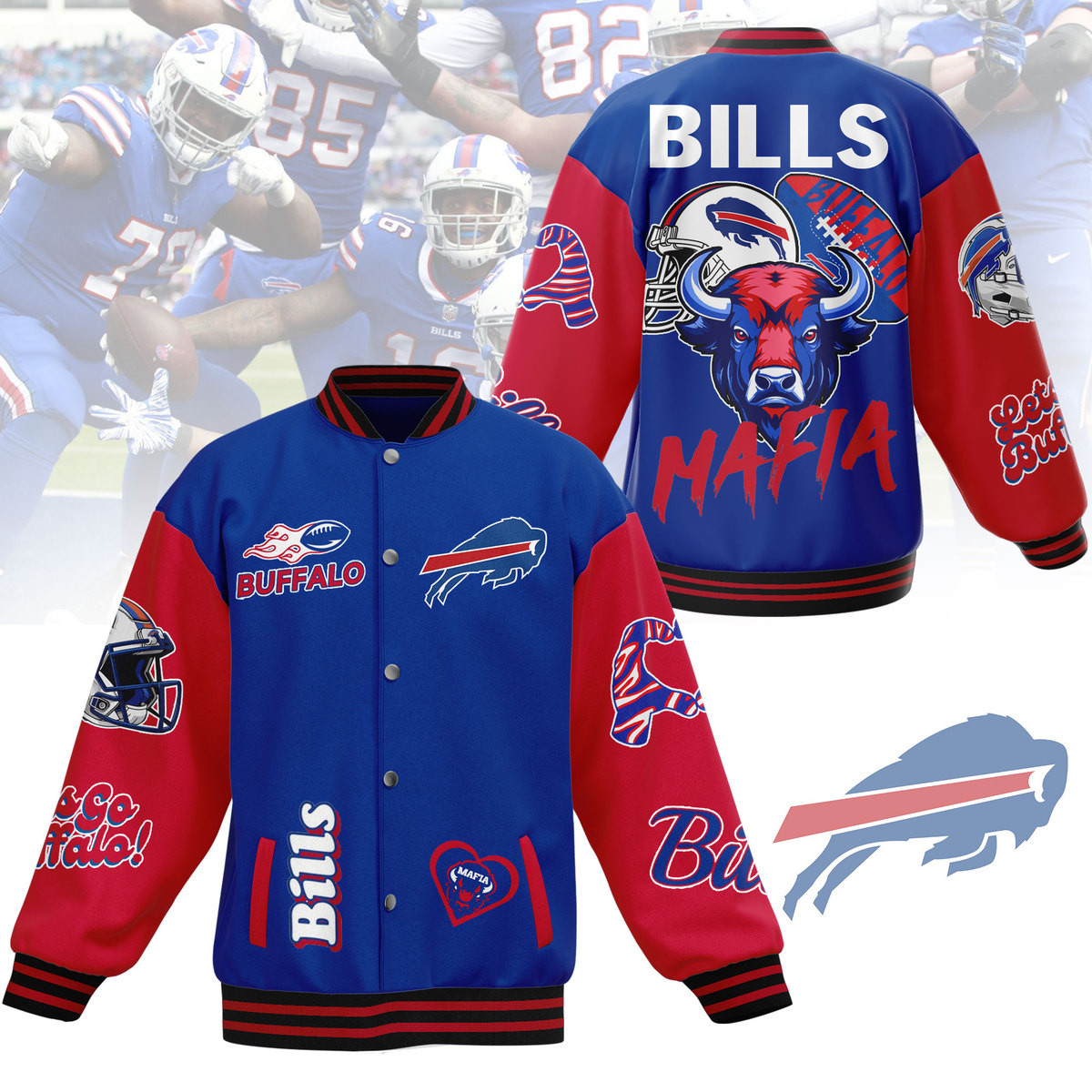 comfimerch buffalo bills nfl new bomber baseball jacket for fan 4a5lq