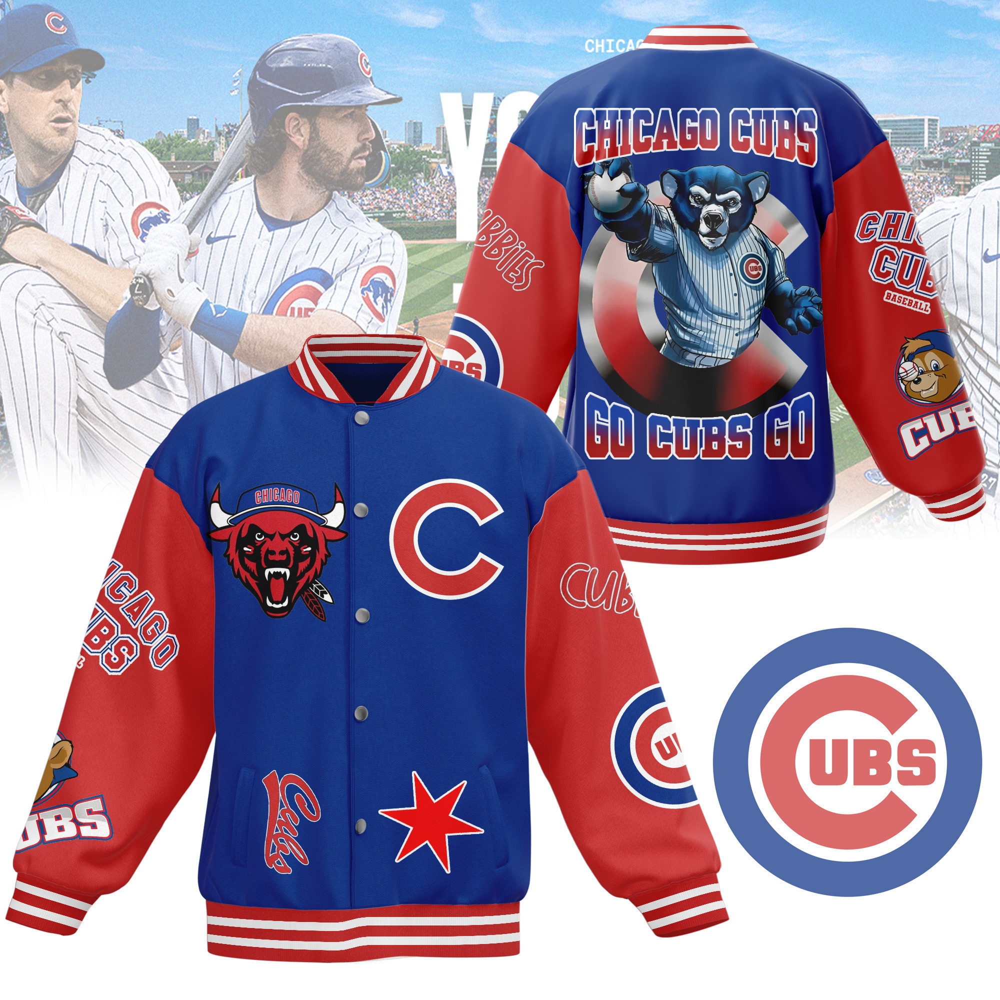 comfimerch chicago cubs mlb new bomber baseball jacket for fan 6ejdc