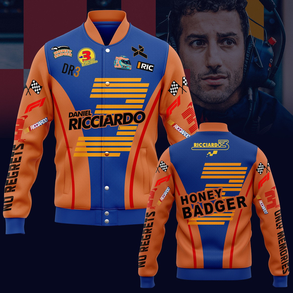 comfimerch daniel ricciardo new bomber baseball jacket for fan dfnhk