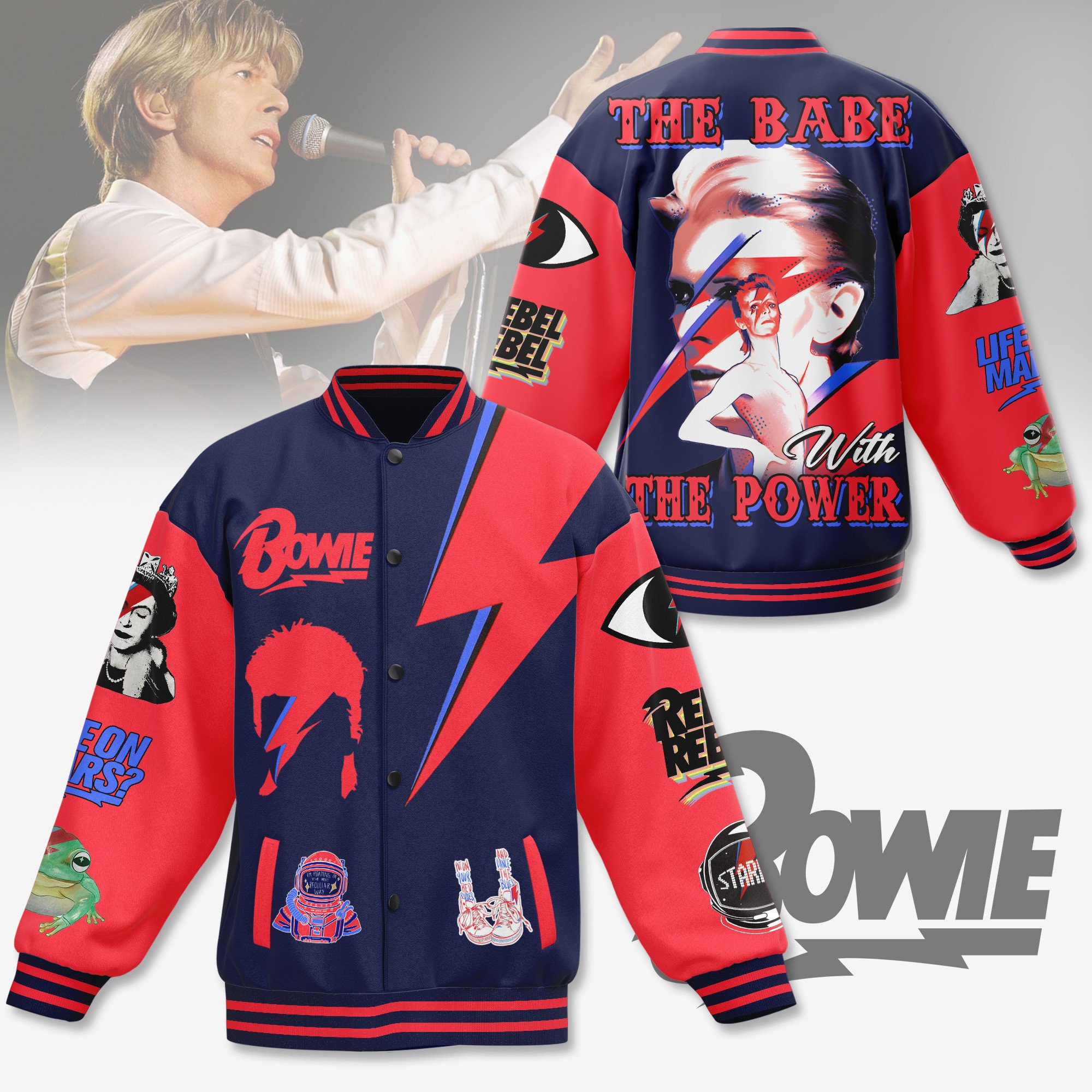 comfimerch david bowie new bomber baseball jacket for fan f9acr