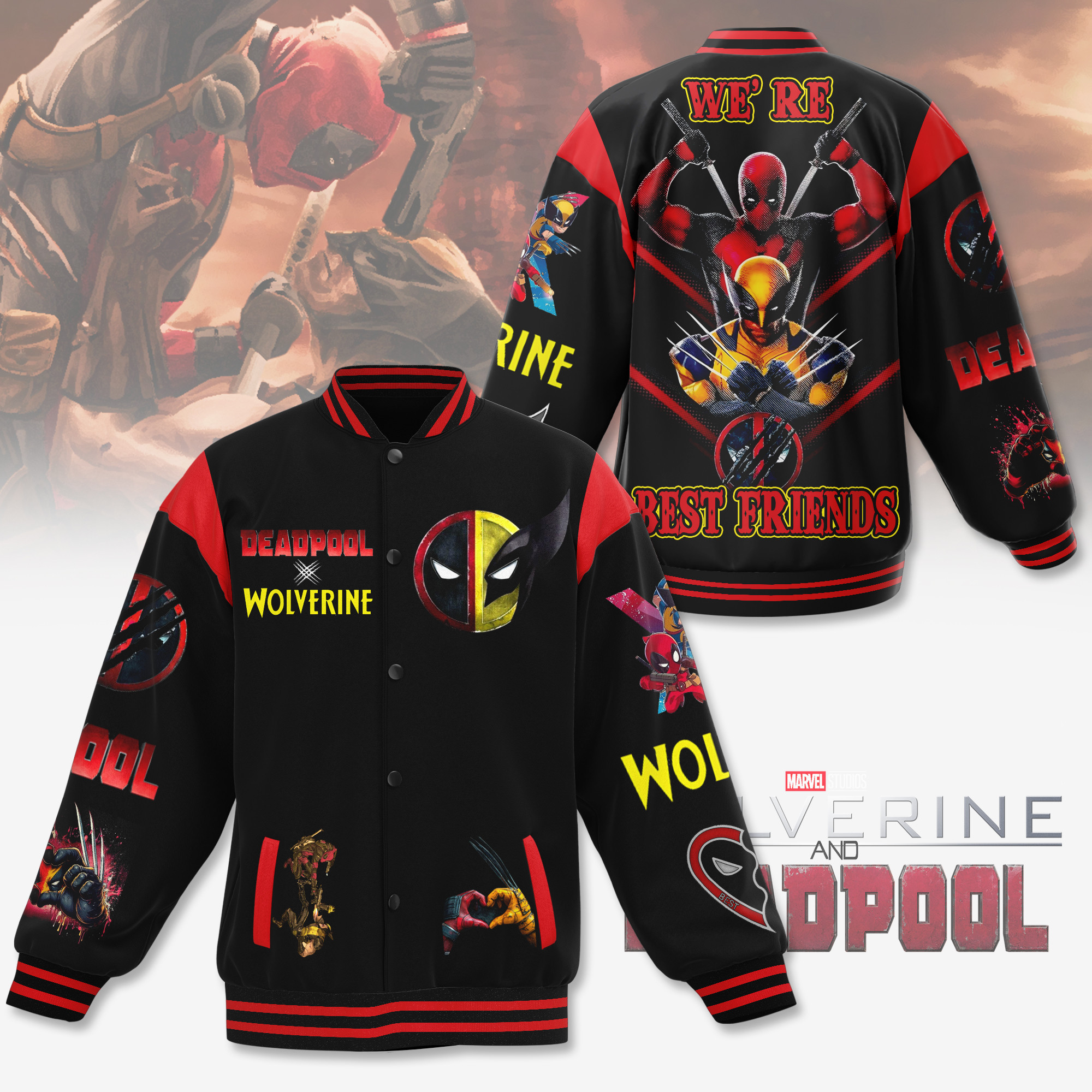 comfimerch deadpool new bomber baseball jacket for fan wxxyb