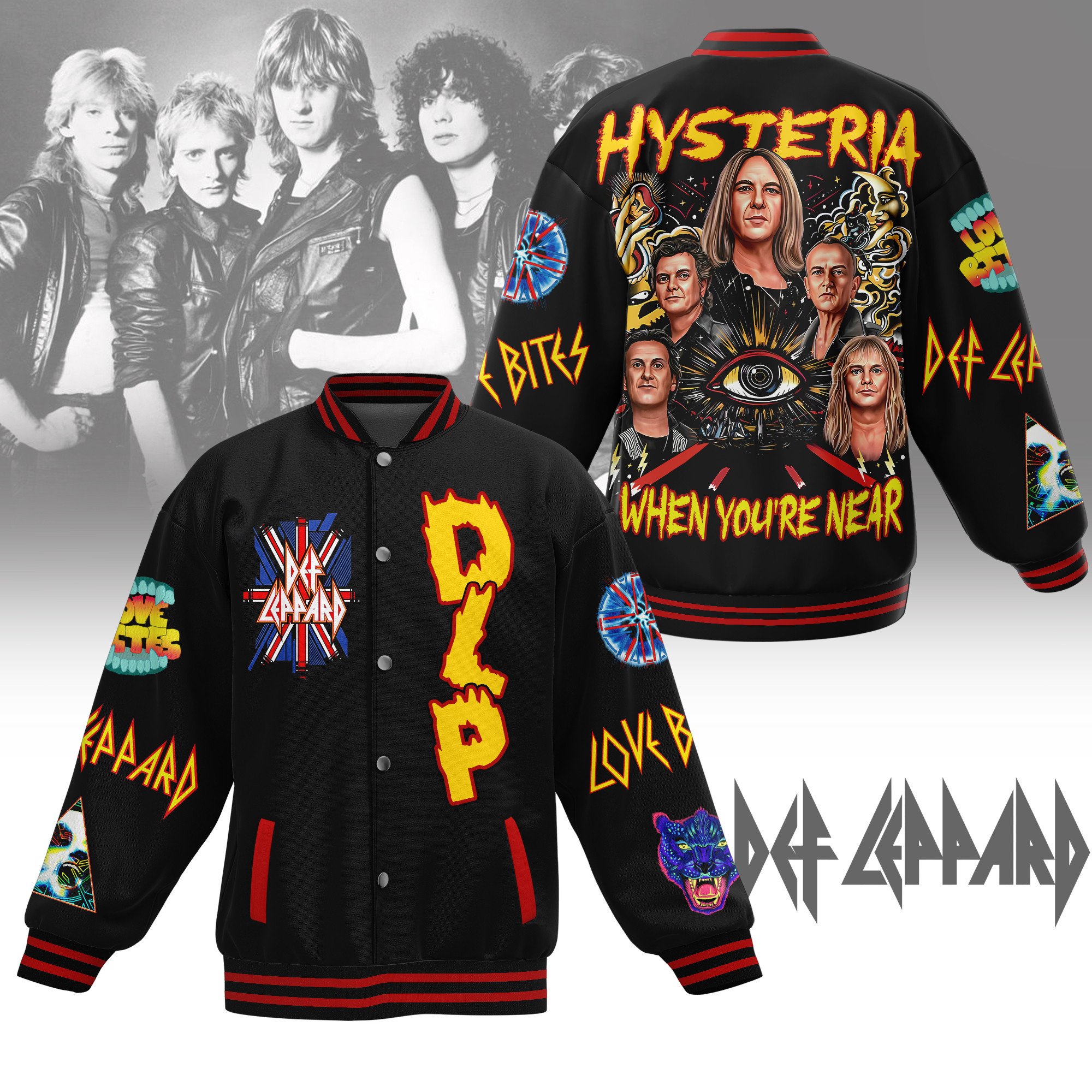 comfimerch def leppard new bomber baseball jacket for fan 4w4nw