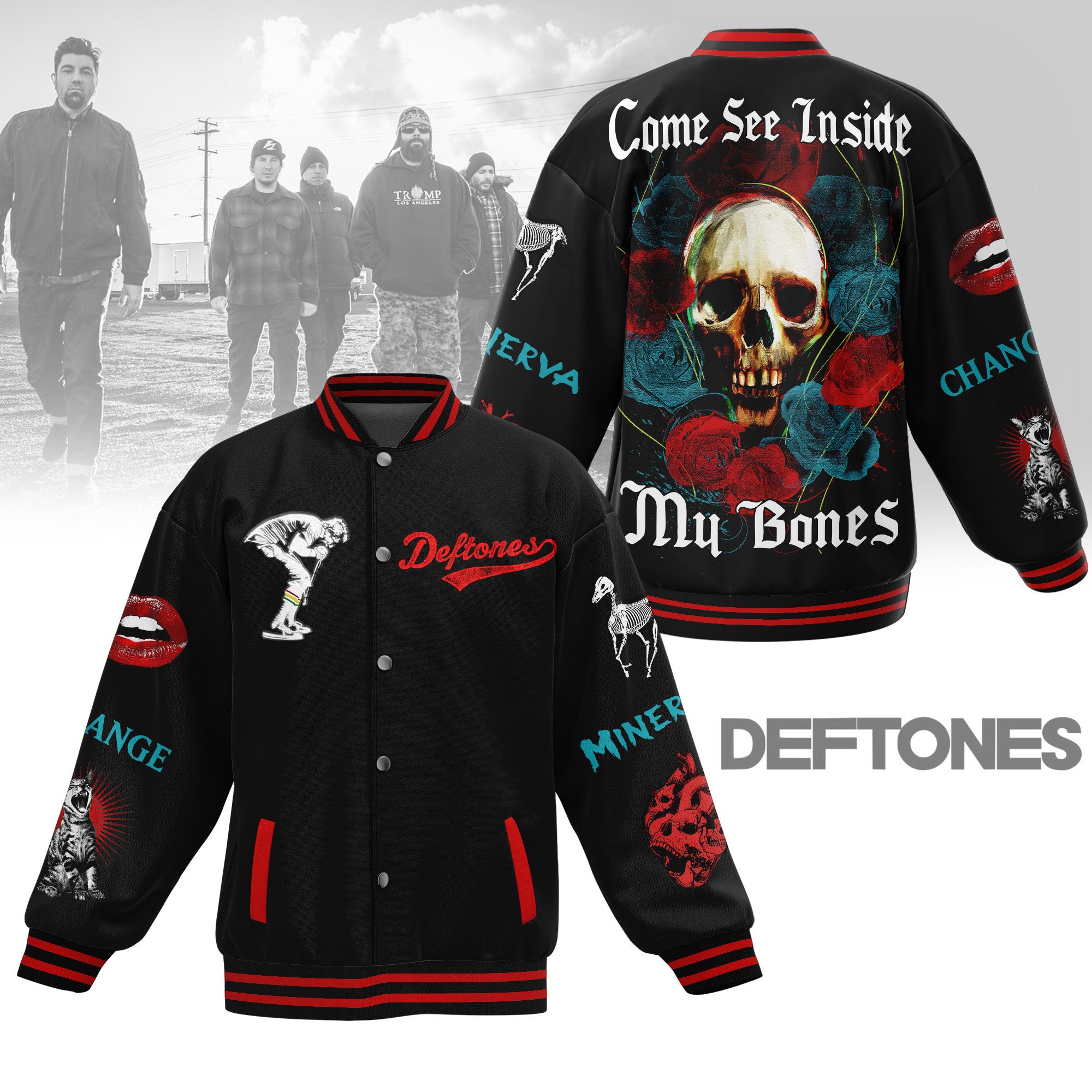 comfimerch deftones new bomber baseball jacket for fan 4snpr