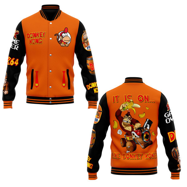 comfimerch donkey kong new bomber baseball jacket for fan qnrjp