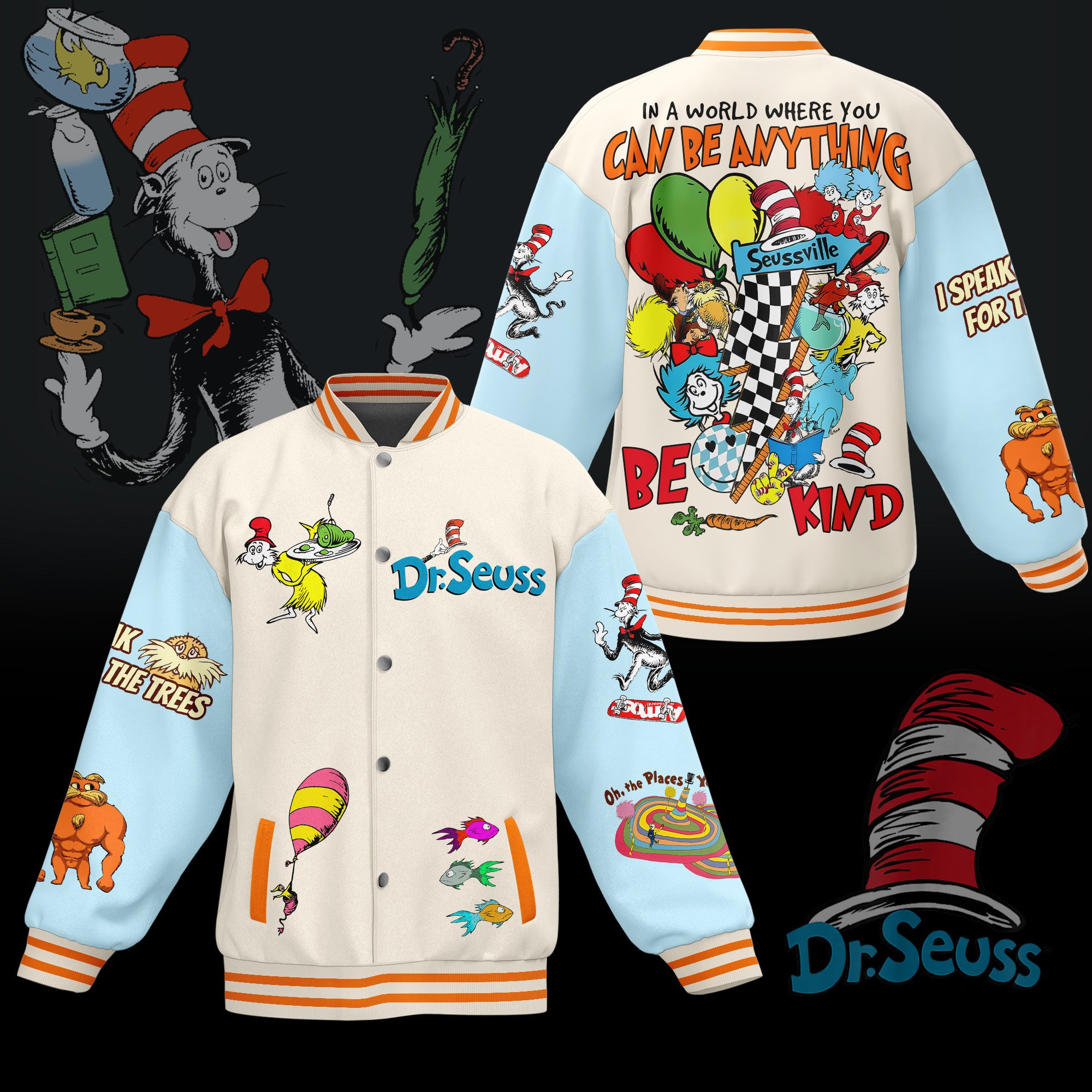 comfimerch dr seuss new bomber baseball jacket for fan t6lyu