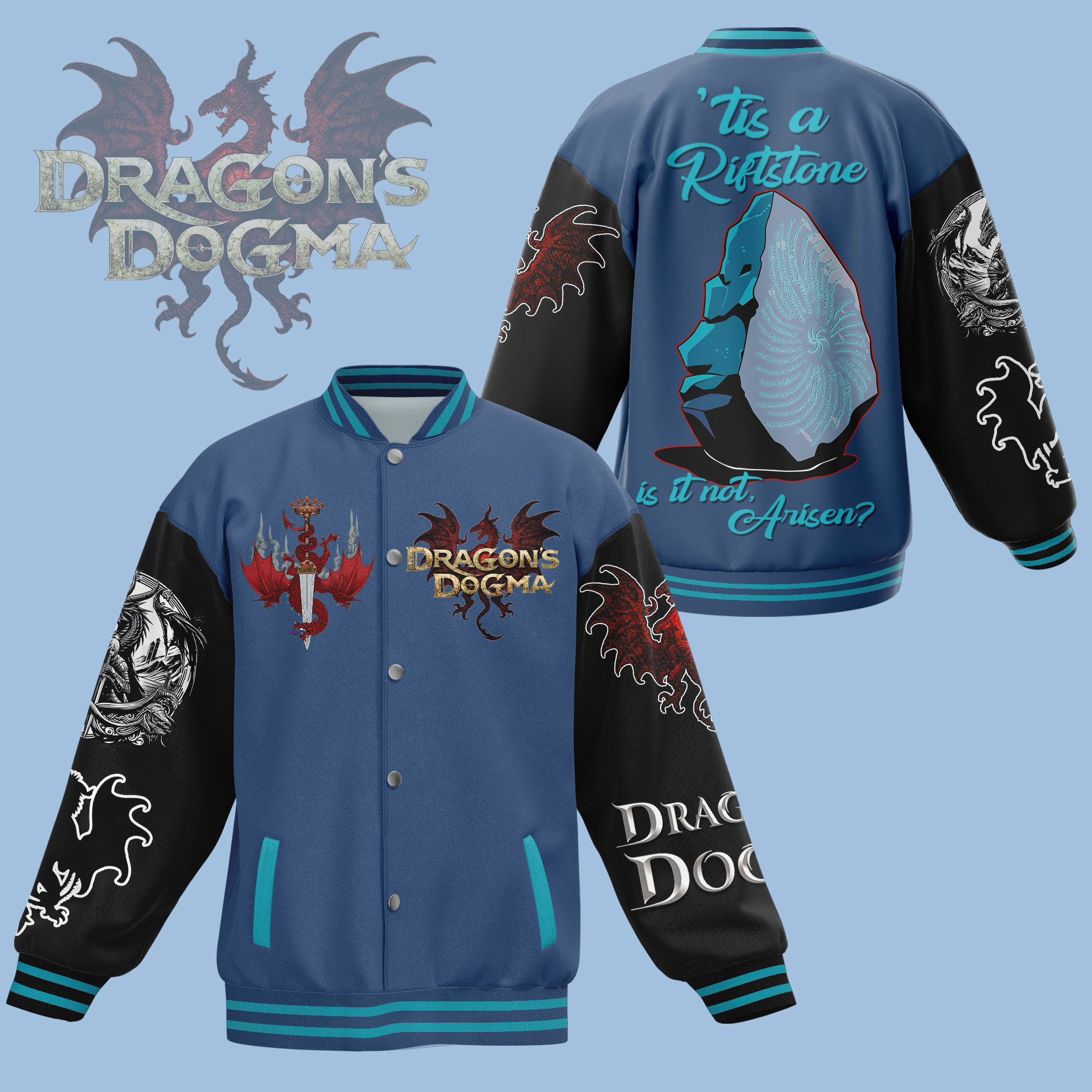 comfimerch dragons dogma new bomber baseball jacket for fan ty3ed