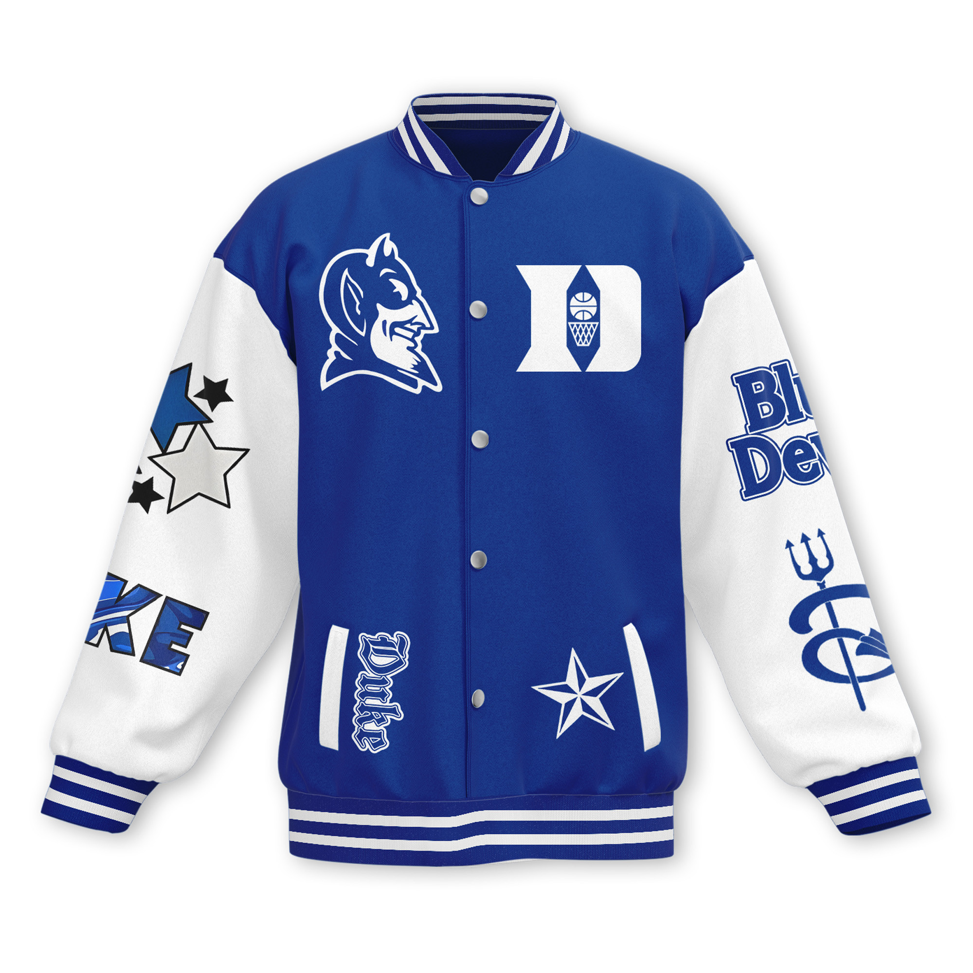 comfimerch duke blue devils blue ncaa new bomber baseball jacket for fan 0bmmq