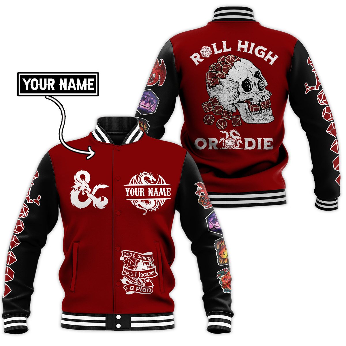 comfimerch dungeons and dragons new bomber baseball jacket for fan fcoqw