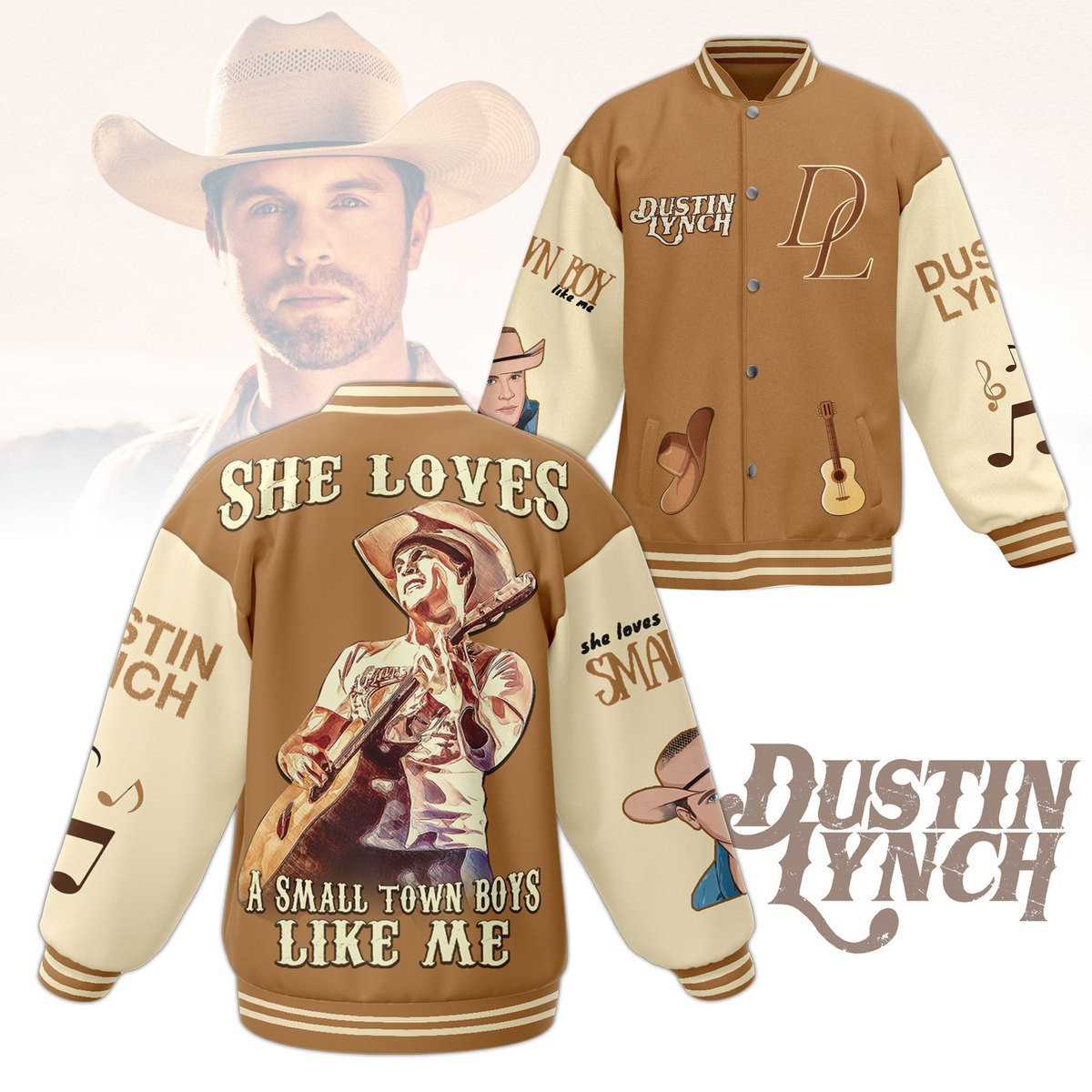 comfimerch dustin lynch new bomber baseball jacket for fan xvxsu