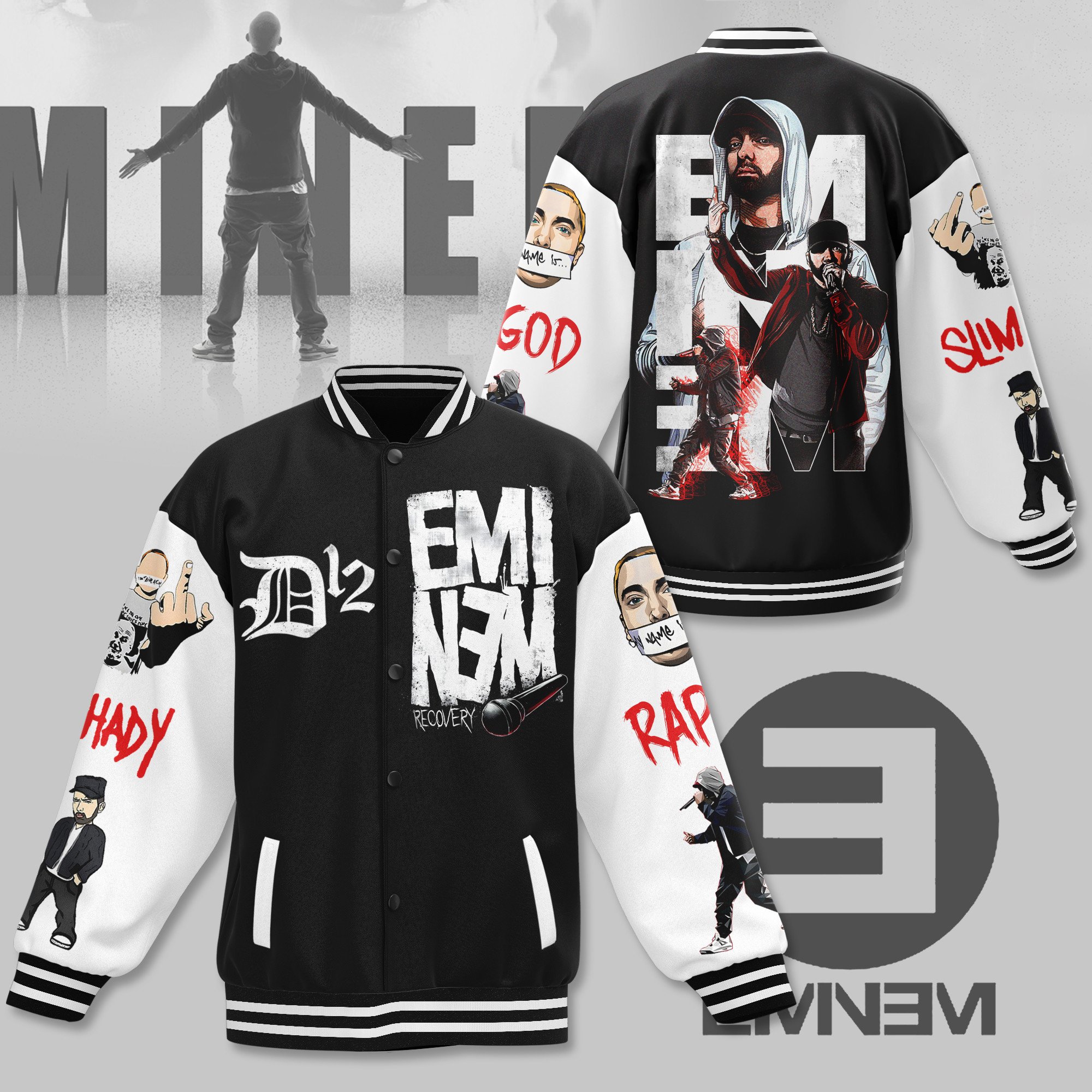 comfimerch eminem new bomber baseball jacket for fan wvq0z