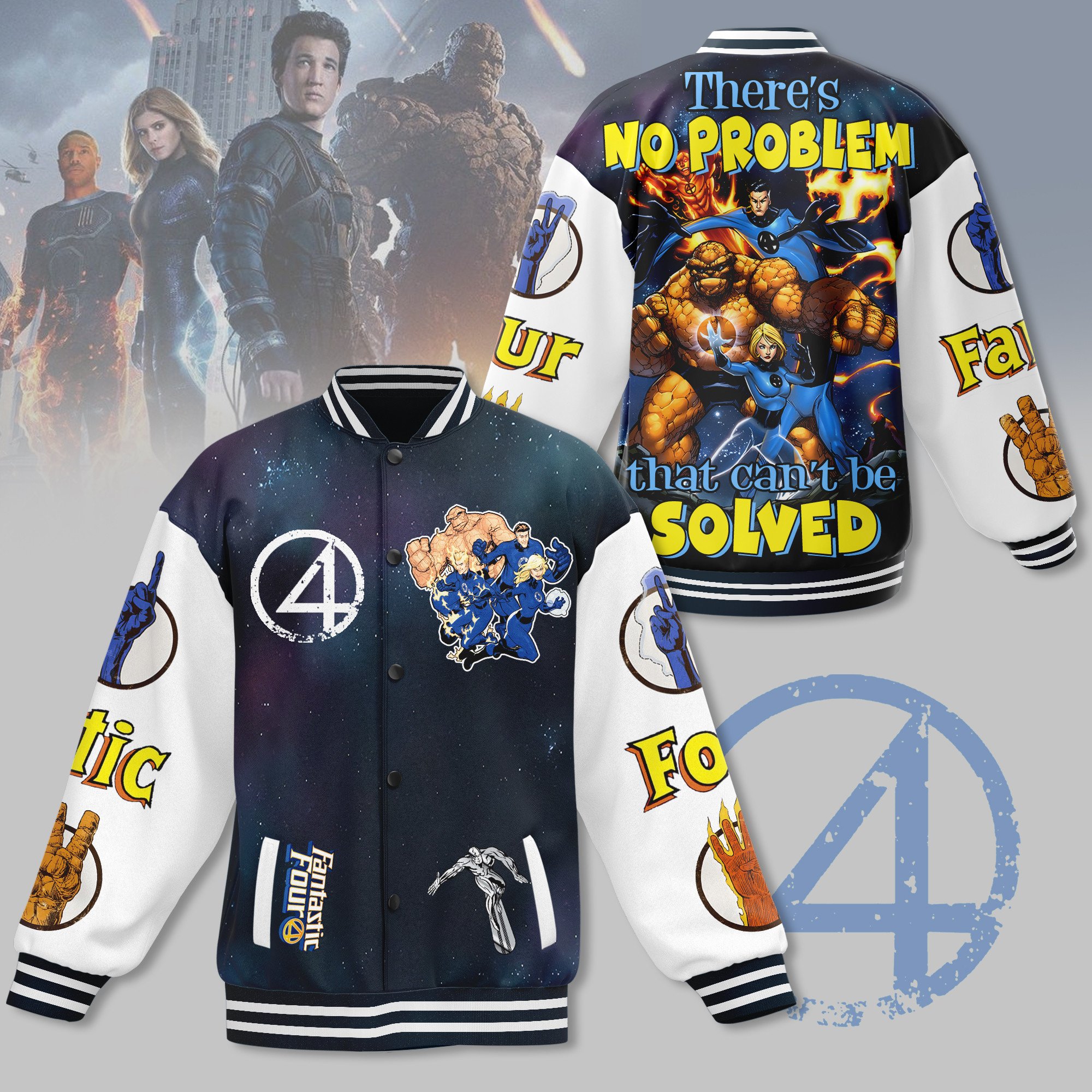 comfimerch fantastic four super heroes new bomber baseball jacket for fan hqdf2