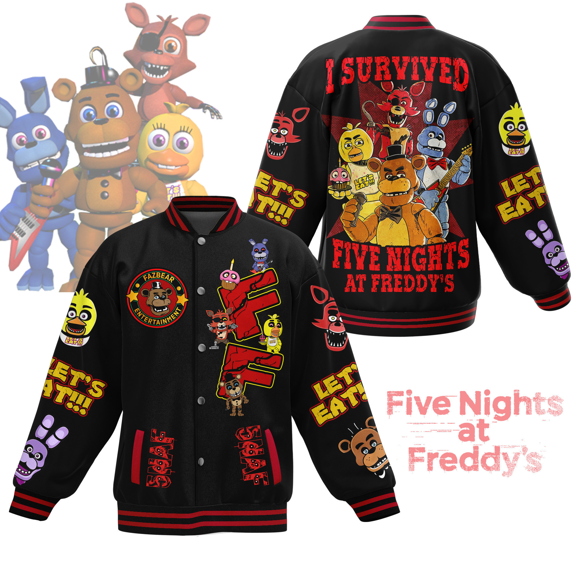 comfimerch five nights at freddys new bomber baseball jacket for fan oyfso