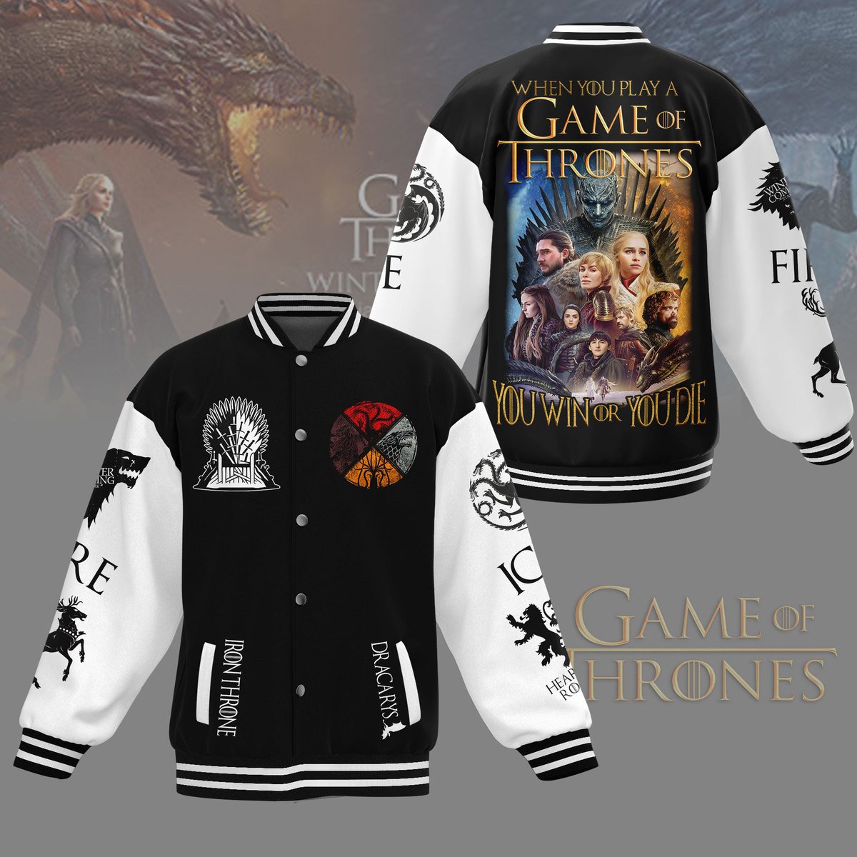 comfimerch game of thrones new bomber baseball jacket for fan 61m9c