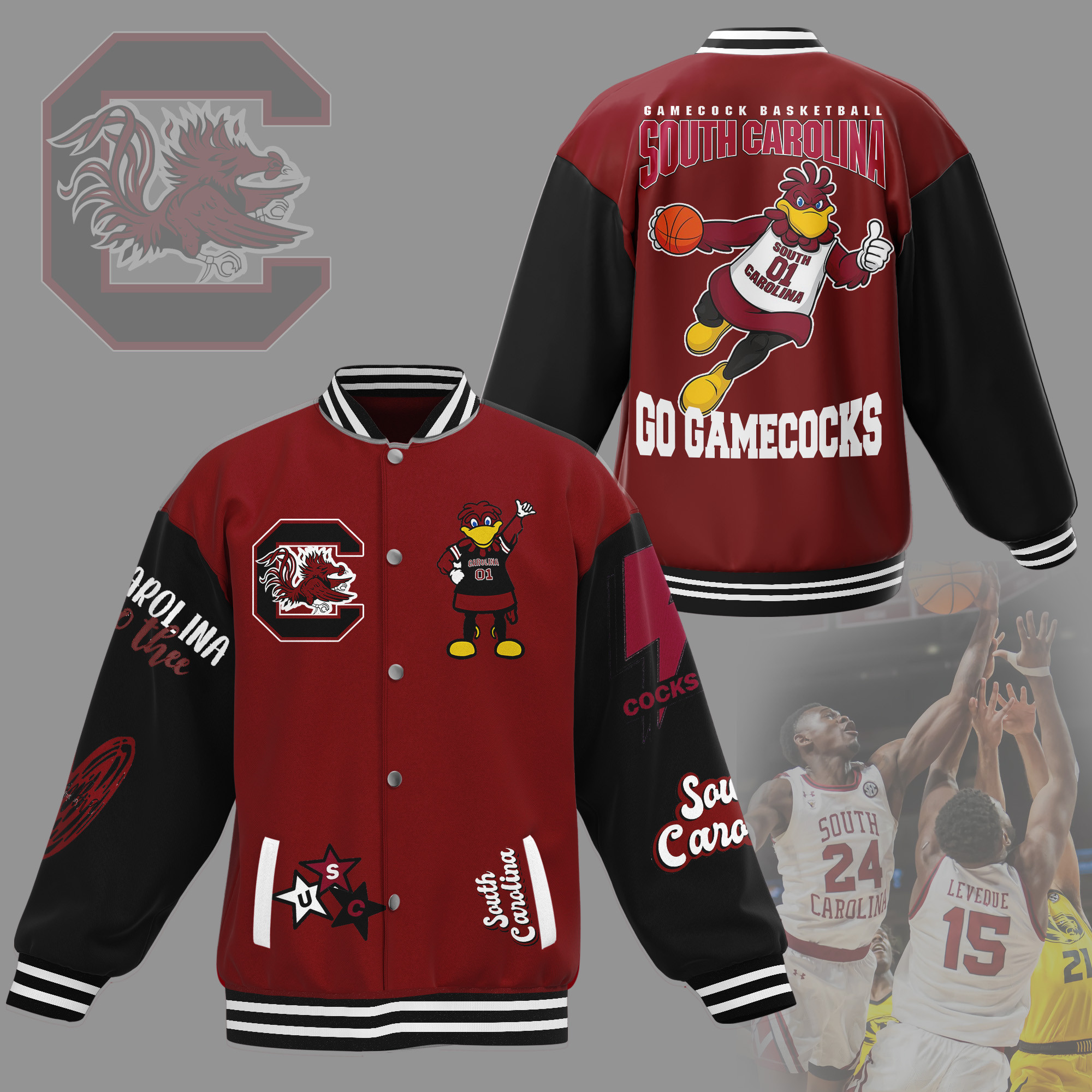 comfimerch gamecocks ncaa new bomber baseball jacket for fan nbhts