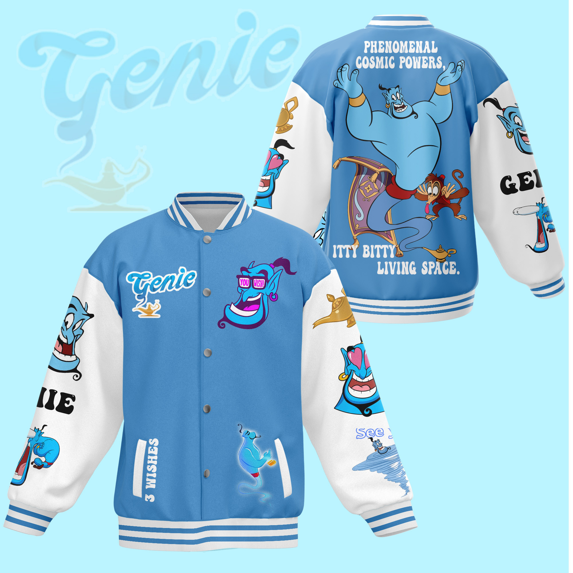 comfimerch genie new bomber baseball jacket for fan xkm1v