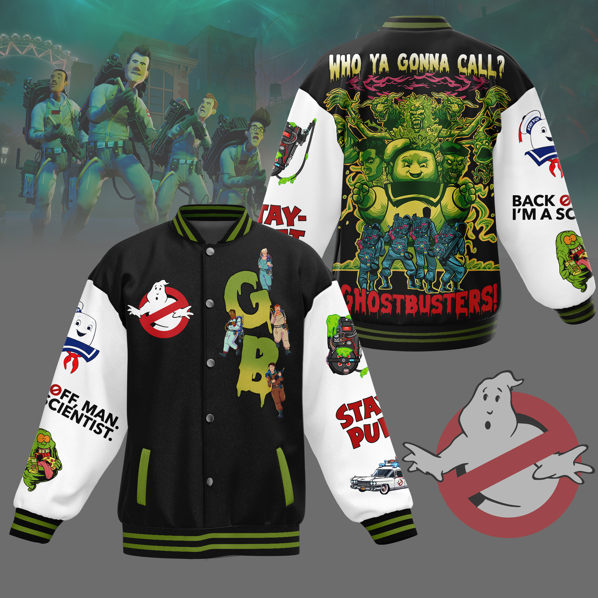 comfimerch ghostbusters new bomber baseball jacket for fan 2diis