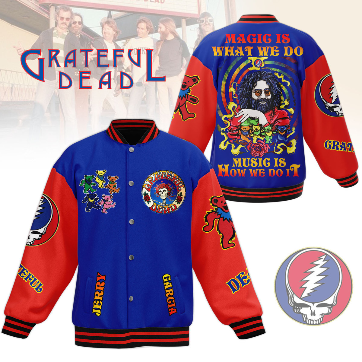 comfimerch grateful dead new bomber baseball jacket for fan 6nqrp