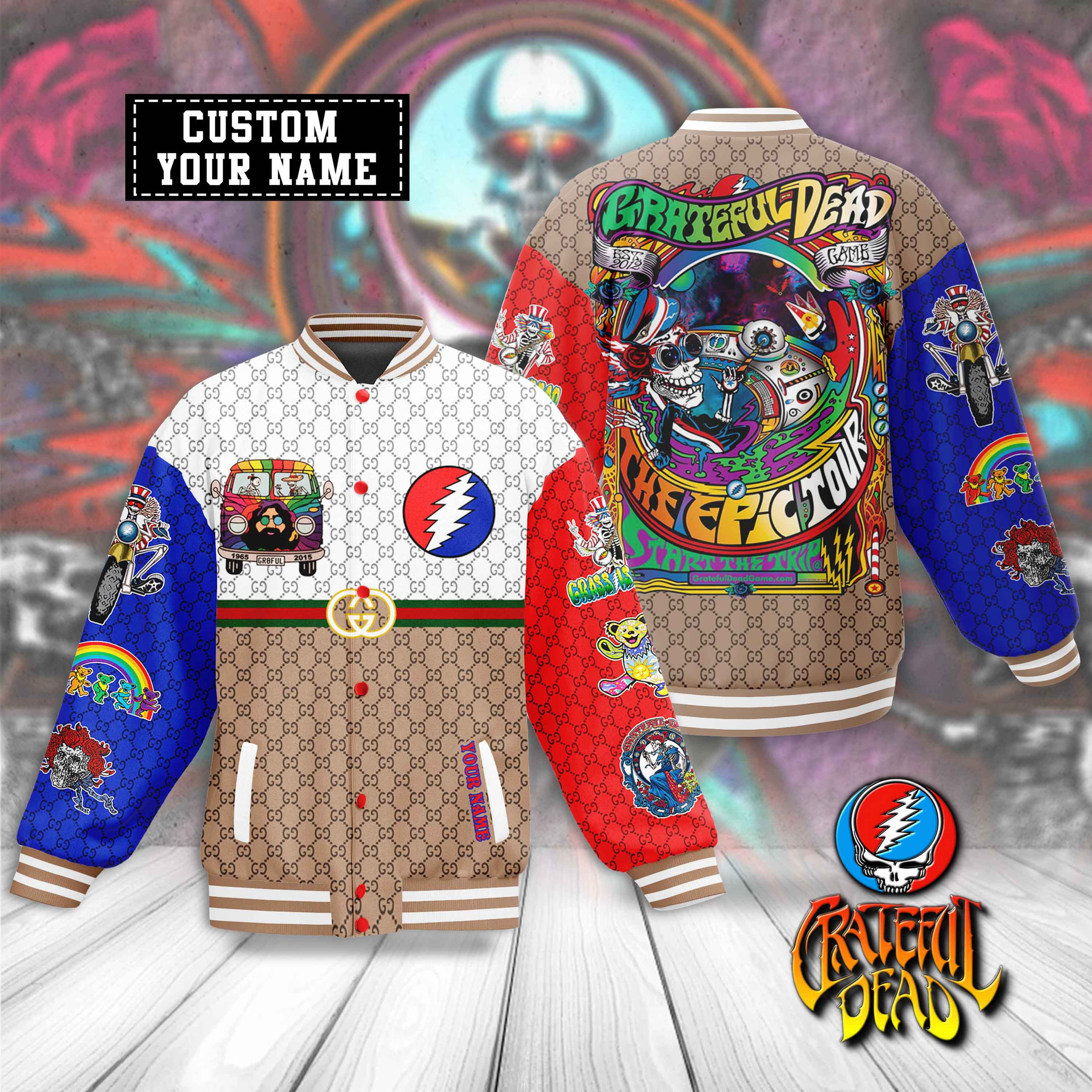 comfimerch grateful dead new bomber baseball jacket for fan fxwh3