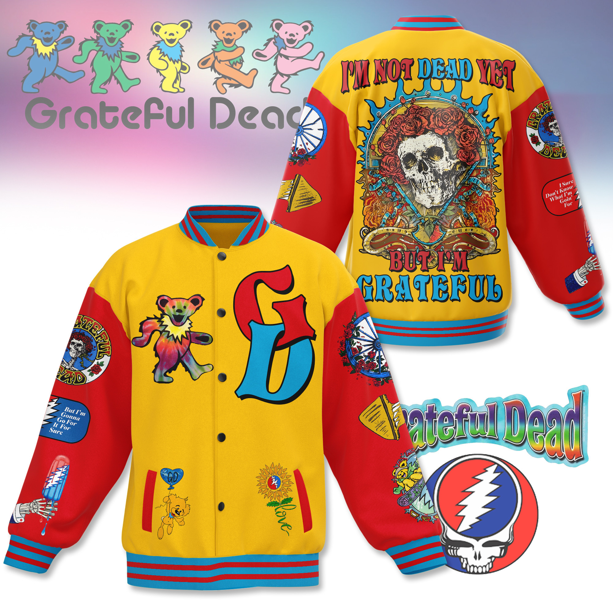 comfimerch grateful dead new bomber baseball jacket for fan fzaw9